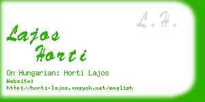 lajos horti business card